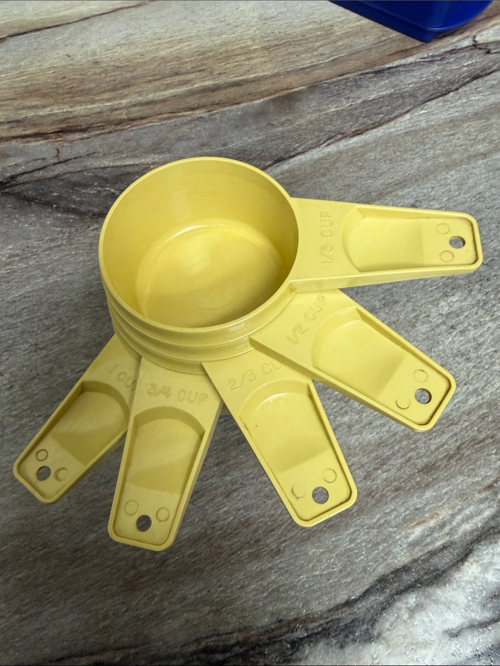 Vintage Tupperware measuring cups , missing 1/4 cup